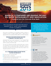2013 Business of Water Highlights